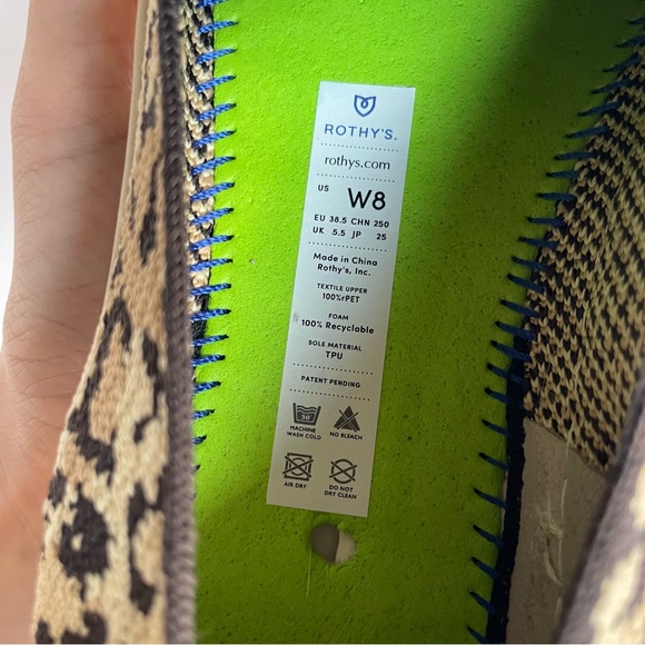 Rothys Leopard Print Slip On Shoes Sneakers Loafers 8 - Picture 12 of 12